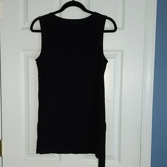 Limited black buckle sash sleeveless top Sz M - Picture 6 of 6